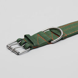 Ошейник четырехслойный, 80 х 4,9 см, ОШ 65-75 см, полиэстер, зелёный - Пижон фото 4