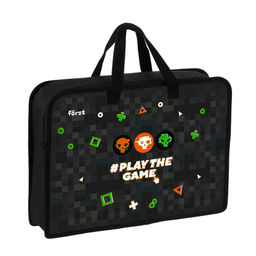 Папка на молнии с ручками А4 F?rst "Play the game" ширина 75мм (FT-HB-750512) пластик