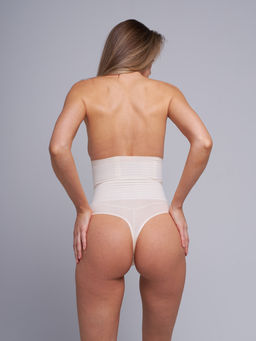 Стринги женские утягивающие с высокой талией Vanessa PQ70 полиамид, эластан, бежевый размеры M, L, XL, 2XL