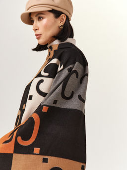 в составе ШЕРСТЬ  и КАШЕМИР Большой, мягкий, теплый  двусторонний палантин - Tantino фото 5