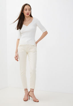 Приталенный джемпер в тонкий рубчик - Incity фото 4