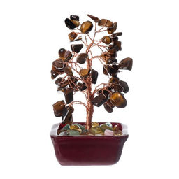 Бонсай декоративный 60 камней «Денежное дерево с тигровыми кристаллами», 13×7×5 см