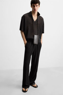 TEXTURED KNIT TROUSERS - Zara фото 5