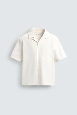 CAMISA BOXY FIT ESTRUCTURA / Blanco - Zara фото 7