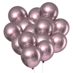 Воздушные шары латексные 12" «Хром», 50 шт., сиреневые