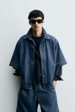 SHORT SLEEVE DENIM SHIRT - Zara фото 2