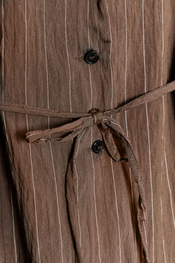 STRIPED SHOULDER PAD BLAZER WITH THIN BELT - Zara фото 8