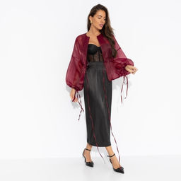 Жакет дизайнерский, Вершина восхищения (бордовый) - Charutti фото 7