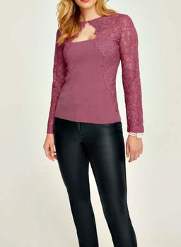 Пуловер, розовый