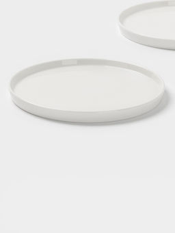 Тарелки Magistro White Snow, набор 2 шт., d=20 см, фарфор, белые