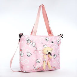 Шопер на молнии, цвет розовый - Simaland фото 2