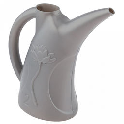 Лейка для комнатных растений пластмассовая 2л "Лотос", 27,5х11,5х29см, пищевой полиэтилен, серый (Россия)