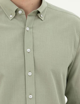 Ye_il Slim Fit Uzun Kollu G_mlek