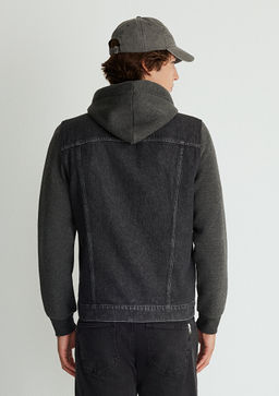 Jerry Kolej Koyu Gri Jean Ceket - Mavi фото 4