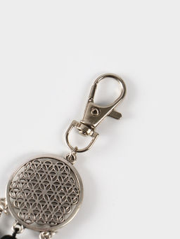 Брелок-кисточка «Ловец снов», 17 см, чёрный, серебристый