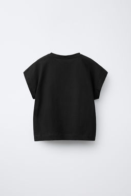 PLAIN T-SHIRT WITH TAB DETAIL - Zara фото 2