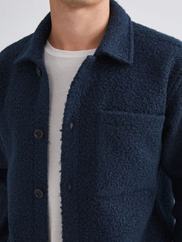 Regular Fit Uzun Kollu Pel?? Erkek G?mlek Ceket