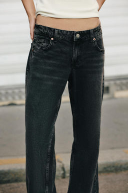 JEANS TRF WIDE LEG TIRO BAJO / Negro - Zara фото 2