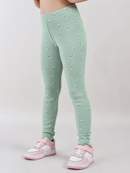 CRB wear / CWKG 70517-37 Брюки модель легинсы для девочки,зеленый  фото 4