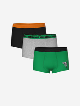 Bask?l? Erkek ?ocuk Boxer 3l?