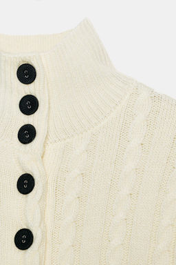 CABLE-KNIT CARDIGAN - Zara фото 14