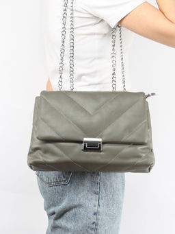 Сумка женская искусственная кожа UMUP-6288, 1отд, плечевой ремень, серый SALE 258714 - Adelia фото 10