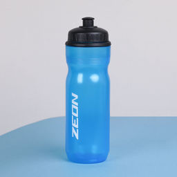 Бутылка для воды велосипедная ZEON WB066 силиконовый клапан, пищевой hi-quality PP, 750ML цвет blue/уп100 - Галеонтрейд фото 2