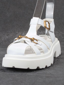 08-PEAG54-1 WHITE Босоножки женские (натуральная кожа) - Фабричный китай фото 8