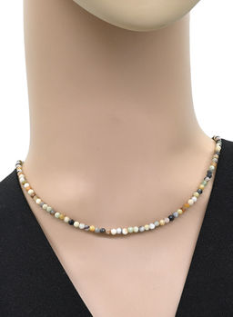 Чокер из амазонита шарик граненый 3мм, 41см