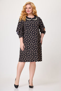 Платье Svetlana Style 1741 черный+горох