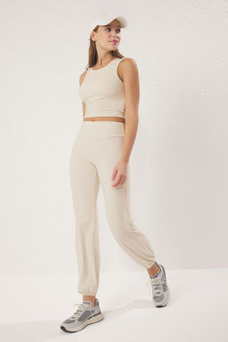 Siyah F?rcal? Soft Kumas Reflektor Bask?l? Spor Orme Tak?mlanabilir Esofman Alt? THMSS25EA00004 - Trendyolmilla фото 6