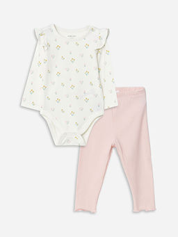 Bisiklet Yaka K?z Bebek ??t??tl? Body ve Tayt 2li