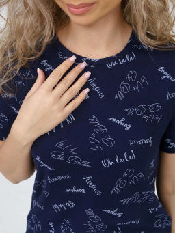 Футболка женская, цвет синий