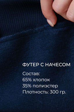 Арт. 69103 Костюм с брюками мужской с начесом 50-56 (4 шт) Цвет:Тёмно-синий - Идеал фото 12