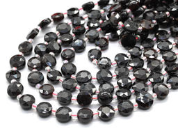 Бусины из граната круг с огранкой 8мм, 37см, 37 бусин Радуга камня