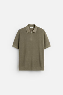 PEARL KNIT POLO SHIRT WITH ZIP - Zara фото 22