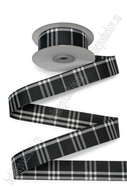 Лента декоративная двусторонняя "Клетка" 2,5 см*10 ярд (SF-7534) №4