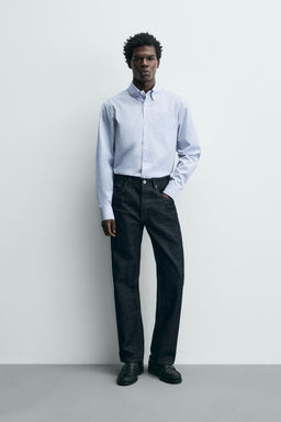 Рубашка Zara CAMISA ESTRUCTURA RAYAS в полоску