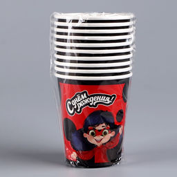 Цена за 10 шт. Стакан бумажный С днём рождения, малышка, 250 мл - Страна карнавалия фото 3