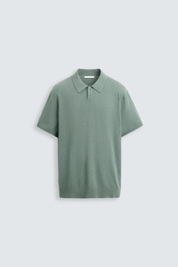RIB KNIT POLO SHIRT - Zara фото 7