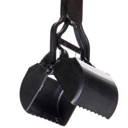 Совок - ковш для уборки за животными "Безконтактный", цвет черный, 28*7,5*9см (лейбл)