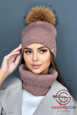 Комплект шапка + снуд для девушки - Bruno фото 7