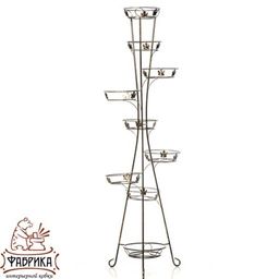 Стойка для цветов Декор 19-009-BG на 9 цветов - Фабрика интерьерной ковки фото 2