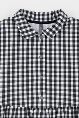 КР 5907/серая клетка на белом к519 платье для дев - Crockid фото 6