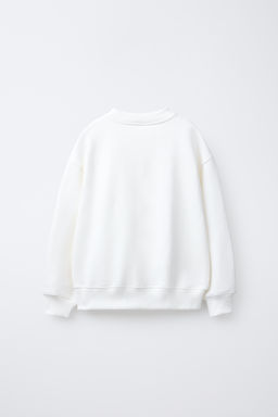 SWEATSHIRT WITH SLOGAN AND BOWS - Zara фото 2