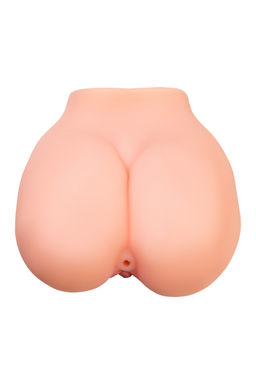 Мастурбатор реалистичный в форме попки, с 2 любовными входами, ТPE, телесный, 1 кг (в белой коробке