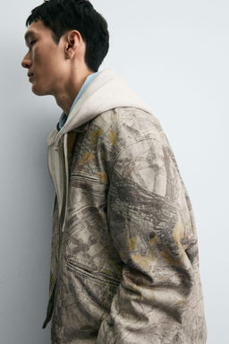 WASHED JACKET ABSTRACT PRINT - Zara фото 6