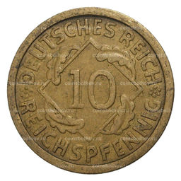 Монета 10 рейхспфеннигов 1929 года G Германия
