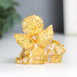 Фигурка полистоун Ангел с розочками, с эффектом старины, 4?5.5?5.5 см, МИКС