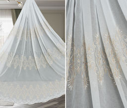 Имитация льна с вышивкой Ильяна